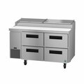 Hoshizaki America Refrigerator, Two Section Pizza Prep Table, Stainless Drawers PR60B-D4